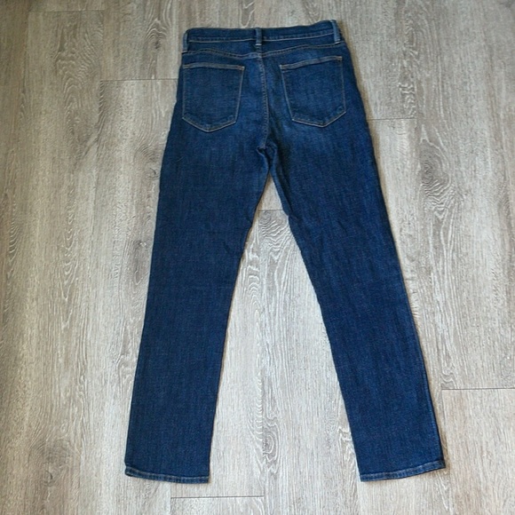 Frame Le High Straight Jeans in Dark Wash with Ankle Detail size 28 denim blue - Picture 7 of 8